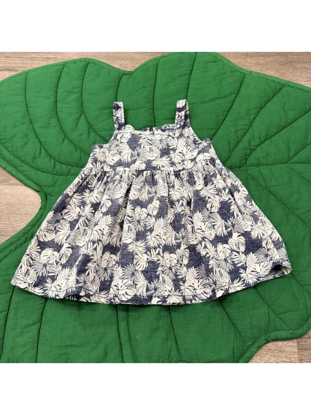 Reyn Spooner Hawaii Baby Girl 3M Dress Blue Floral Aloha